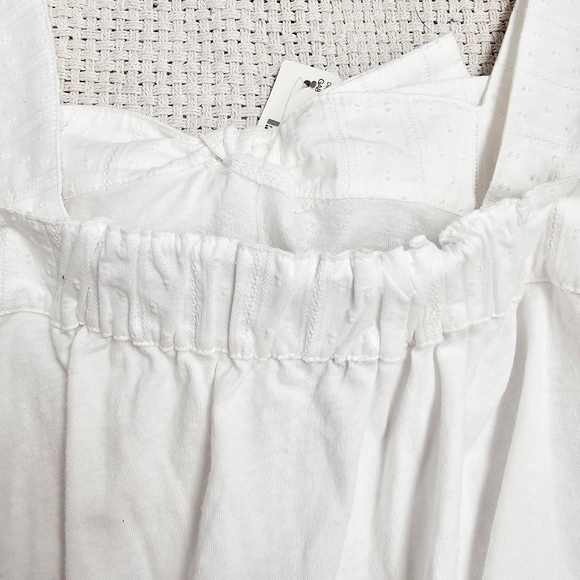 J. Crew Cotton Linen Blend Bow Ruffle Tank Top Size Small nwt - Picture 11 of 12